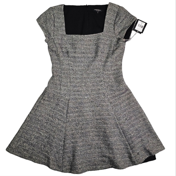 *NWT Nanette Lepore Grey Drop Waist Midi Dress Size 6 - Picture 1 of 5